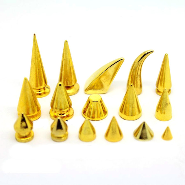 Gold Bullet Rivets For Leather Craft Studs And Spikes For Clothes